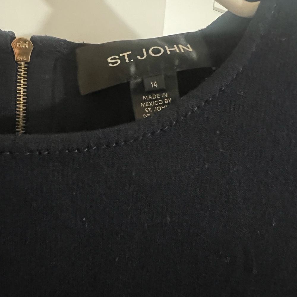 St. John Navy Blue Midi Dress - Picture 2 of 7
